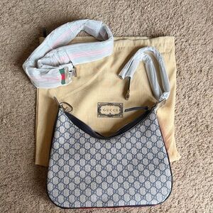 G Women's Shoulder Bag in Navy and Cream.  Like the Attache